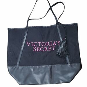 Victoria's Secret Black & Pink Tote Bag